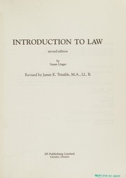 Cover of Introduction to Law by Jamie Trimble