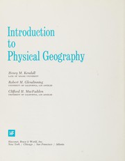 Cover of Introduction to physical geography by Henry Madison Kendall