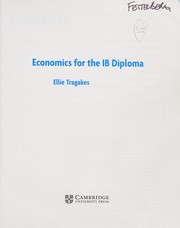 Front cover of Economics for the IB Diploma by Ellie Tragakes