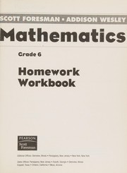Front cover of Scott Foresman - Addison Wesley Mathematics: Grade 6 by Scott Foresman