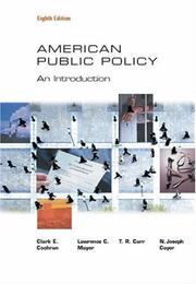 Cover of American public policy by Clarke E. Cochran