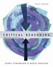 Cover of Critical reasoning by J. B. Cederblom
