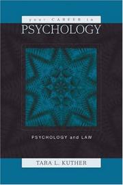 Front cover of Your Career in Psychology by Tara L. Kuther