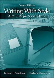 Cover of Writing with style by Lenore T. Szuchman