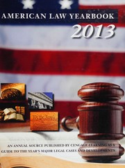 Front cover of American law yearbook 2013 by Lisa Kumar