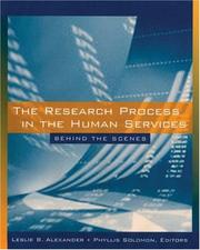 Front cover of The research process in the human services by Leslie B. Alexander