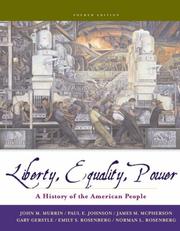 Front cover of Liberty, equality, power by John M. Murrin