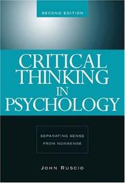 Front cover of Critical thinking in psychology by John Ruscio