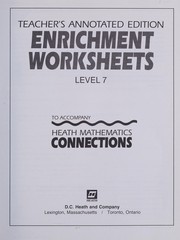 Cover of Enrichment worksheets by Unknown