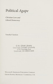Front cover of Political agape by Timothy P. Jackson