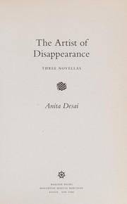 Cover of Artist of Disappearance by Anita Desai