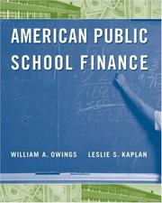Front cover of American public school finance by William Owings