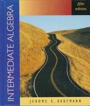 Cover of Intermediate algebra by Jerome E. Kaufmann