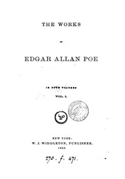 Front cover of The Works of the Late Edgar Allan Poe in Four Volumes - I - Tales by Edgar Allan Poe