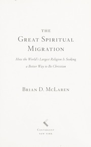 Cover of The great spiritual migration by Brian D. McLaren