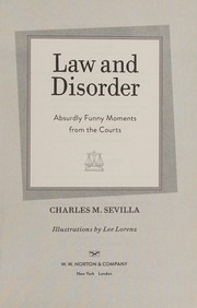 Front cover of Law and disorder by Charles M. Sevilla
