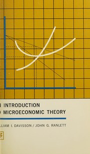 Front cover of An introduction to microeconomic theory by William I. Davisson