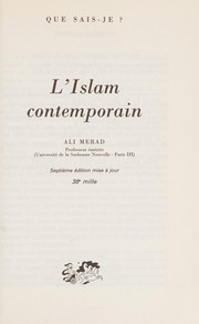 Front cover of L' Islam contemporain by Ali Mérad