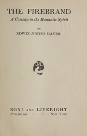 Cover of The firebrand by Edwin Justus Mayer