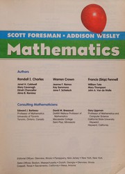 Front cover of Scott Foresman Addison Wesley Math 2008 Student Edition (consumable) Grade 1 by John Eldredge