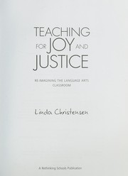 Front cover of Teaching for joy and justice by Linda Christensen