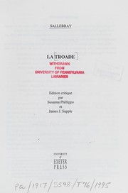 Front cover of La Troade by Sallebray monsieur