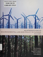 Front cover of An introduction to environmental law and policy in Canada by Paul R. Muldoon