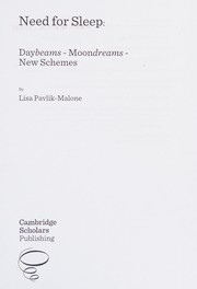 Cover of Need for sleep by Lisa Pavlik-Malone