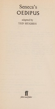 Cover of Seneca's Oedipus by Ted Hughes
