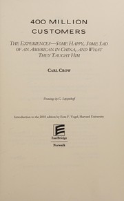 Front cover of 400 million customers by Carl Crow