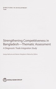 Front cover of Strengthening Competitiveness In Bangladesh--Thematic Assessment by Sanjay Kathuria