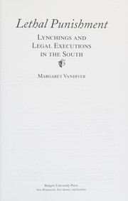 Cover of Lethal punishment by Margaret Vandiver