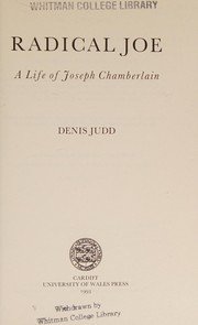 Cover of Radical Joe by Denis Judd
