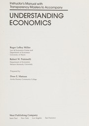 Front cover of Instructor's manual with transparency masters to accompany Understanding economics by Drew E Mattson