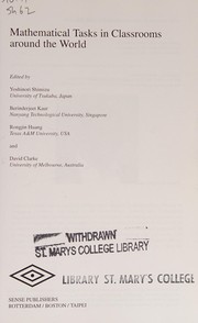 Front cover of Mathematical Tasks in Classrooms Around the World by Yoshinori Shimizu