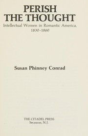 Cover of Perish the thought by Susan Phinney Conrad