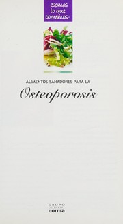 Cover of Alimentos sanadores para la osteoporosis by María Susana Robles