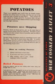 Front cover of Potatoes by Great Britain. Ministry of Food
