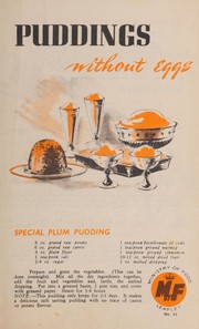 Cover of Puddings without eggs by Great Britain. Ministry of Food