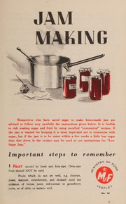 Cover of Jam making by Great Britain. Ministry of Food