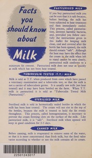 Cover of Milk by Great Britain. Ministry of Food