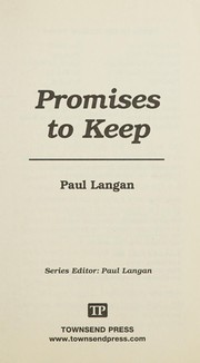 Cover of Promises To Keep by Paul Langan