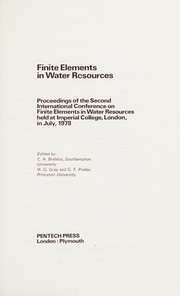 Front cover of Finite elements in water resources by International Conference on Finite Elements in Water Resources (2nd 1978 London)