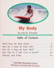 Cover of My body by Lola M. Schaefer