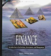 Cover of Finance by Ronald W. Melicher