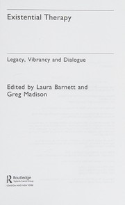 Cover of Existential therapy by Laura Barnett