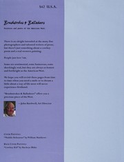 Front cover of Brushstrokes and Balladeers Painters and Poets of the American West by C. J. Hadley