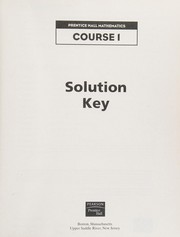 Cover of Prentice Hall mathematics by Prentice-Hall, inc.