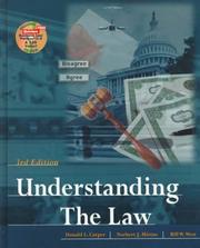 Cover of Understanding the law by Donald L. Carper