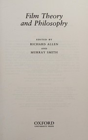 Cover of Film theory and philosophy by Allen, Richard